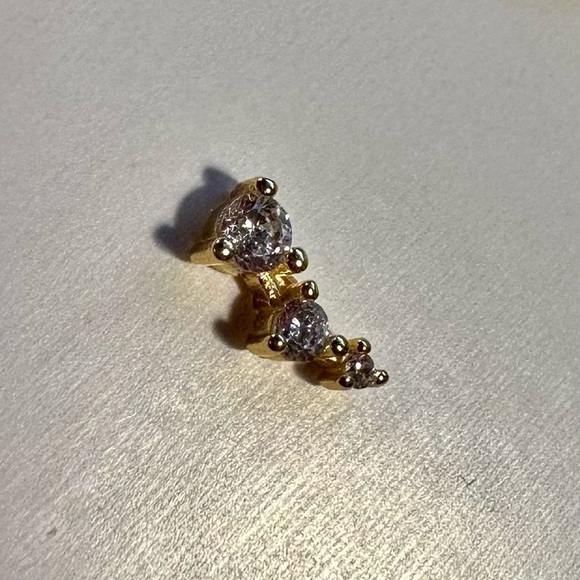 NEW 18K Gold-Plated 925 Sterling Silver Shiny Zircon Constellation Stud Earrings - Picture 11 of 16